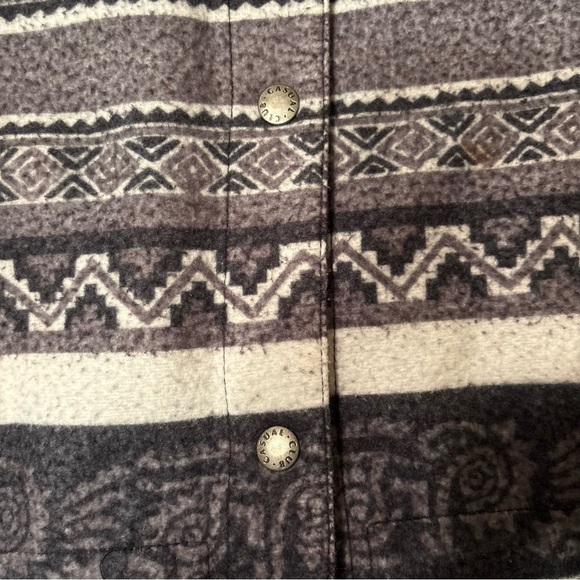 Vintage Black Reversible Jacket Windbreaker Coat Unisex Medium Aztec Fleece 90s - Picture 10 of 13